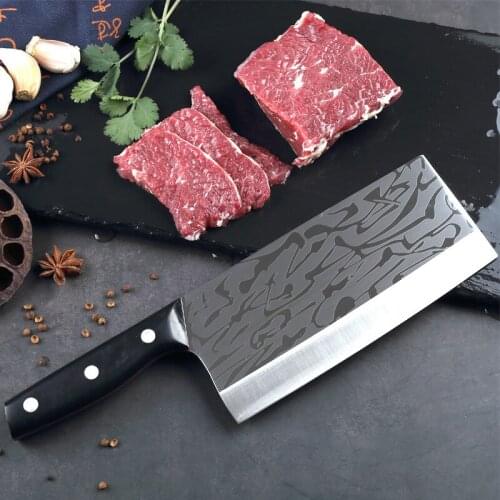 Kitchen Knife Chinese Chef Knife 8 Inch Cleaver W6Mo5Cr4V2 M2 High-speed Stainless Steel Meat Slicing Knife
