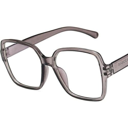 Square Eyeglasses Frame Women Men Transparent Lens UV400 Eye Protection Girl Sexy Ladies Black Gray Tan Shades