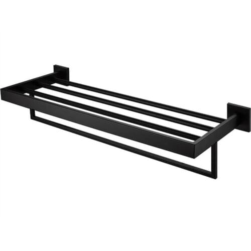 Square Style Stainless Steel black towel holder,towel ring,Towel Rack bathroom hardware SM555