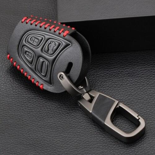 Fashion 4 Buttons Leather car key case shell cover For SAAB 9-3 9-5 93 95 Blank Remote Car Key Shell Fob Case Cover