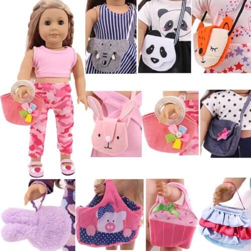 Doll Bag Dsiney Belt Shoulder Bag Cartoon Minnie Chest Bag Handbag Cartoon For 18 Inch American&43 CM Reborn Baby New Born Doll