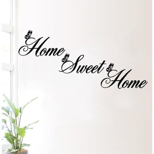 DIY English stickers Home Sweet Decor Wall Stickers diy Removable Art Vinyl Wall Sticker Adhesivos De Pared Decoracion De Hogar