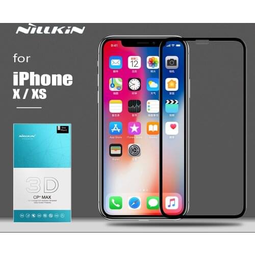 Nillkin for iPhone X XS Glass CP+ Max 3D Full Cover Ultra-Thin Tempered Glass Safety Protective Screen Protector for iPhone XS X