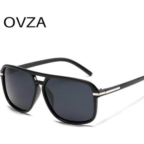 OVZA Driving Glasses Polarized Man Sunglasses Mirrored Mens Sun glasses Brand Designer Rectangle Style Ultralight S7006