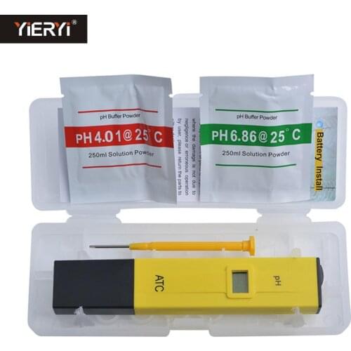 Yieryi Protable PH Meter with LCD Digital PH Tester Pen Type For Aquarium Pool Water Wine Urine,Drinking Water