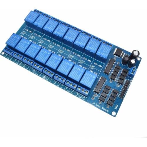 2016 China Wholesale 12V 16 Channel Relay Module for arduino ARM PIC AVR DSP Electronic Relay Plate Belt optocoupler isolation