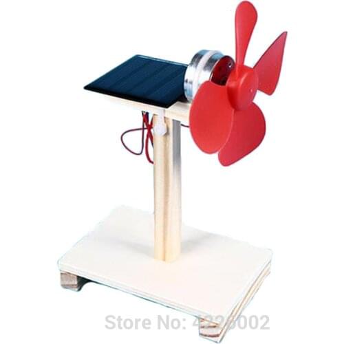 DIY School Kit Solar Fan Panel Physics Science Experiment Kids Education STEM Toys Technology Construction for Children 10 years