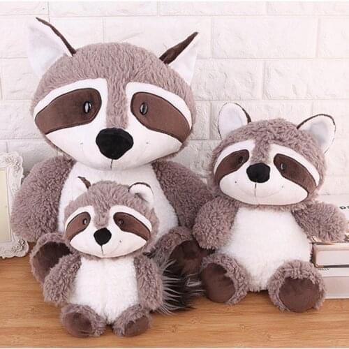 55cm Kawaii Raccoon Plush Toy Lovely Raccoon Cute Soft Stuffed Animals Doll Pillow For Girls Children Kids Baby Birthday Gift