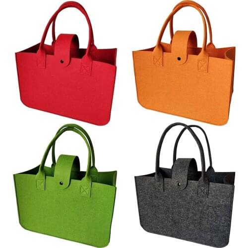 Solid Felt Handbag Gift Two Handles Grocery Large Capacity Diapers Eco Friendly Travel Foldable Shopping Bag Casual Baby Wipes