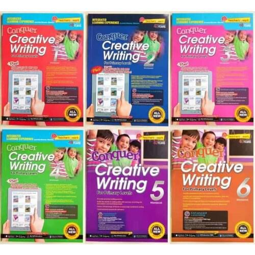 6 Pcs/Set Sap Conquer Creative Writing Book Grade 1-6 Children Learn Write Singapore Primary School English Grammar Textbook