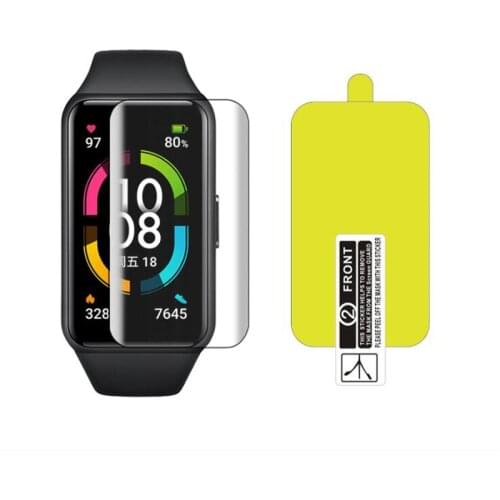 5pcs Soft TPU Clear Protective Film For Huawei Honor Band 6 Smart Wristband Screen Protector Cover Band6 Smartband Protection
