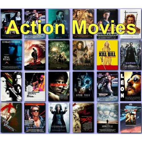 42style Classic Action Movie Art Film Print Silk Poster for Your Home Wall Decor 24x36inch