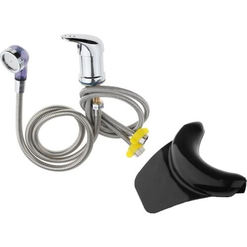 60 cm Hot Cold Faucet Spray Hose Set Salon Shampoo Bowl Neck Rest Pillow Kit