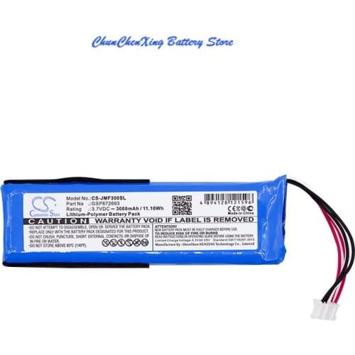 Cameron Sino 3000mAh Battery GSP872693 for JBL Flip 3, JBLFLIP3GRAY