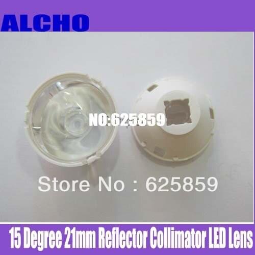 Free shipping 10pcs 15 Degree 21mm Reflector Collimator LED Lens For Cree T6 U2 XML XM-L LED