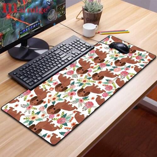 Animal Puppy Large Mouse Pad Portable Computer Player Keyboard Pad Xxl Mouse Pad Edge Rubber Table Mat 90X40/80X30cm Top Quality