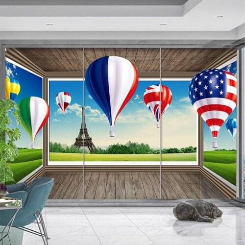 Household window glass decoration childrens film European and Korean style living room kitchen sliding door sticker painting