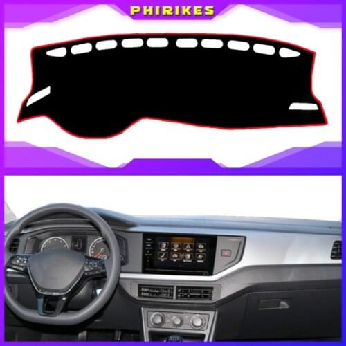 For Volkswagen VW POLO MK6 2018 2019 2020 Car Dashboard Cover Mat Pad Dashmat Sun Shade Instrument Protector Carpet Accessories