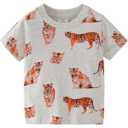 Funnygame Toddler Summer T shirts Cartoon Printed New 2020 Baby Cotton Clothing Casual Tees Tops Boys T shirts