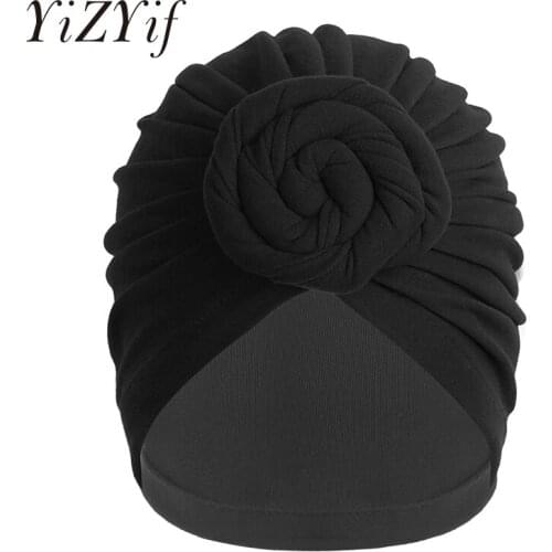 Women Soft Cotton Turban Headwrap Pre-Tied Knotted Bonnet Beanie Headwear Chemo Cap Hair Loss Hat Turban Knot Headwrap Women