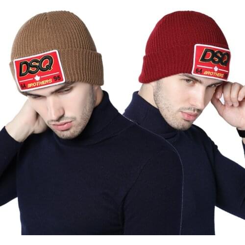 DSQICOND2 NEW Brand Skullies Beanie Embroidery Skiing Knitted Hats Arrival Knitted DSQ Winter Hats Men Women Canada Bonnet Homme