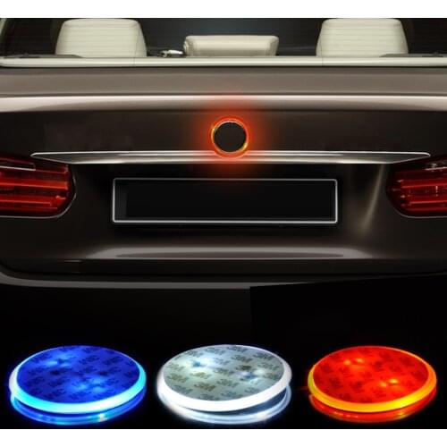 DWCX Car 82mm Waterproof Background Tail Badge Emblem Logo LED Light Lamp Sticker Auto Emblems for BMW 3 5 7 Series X3