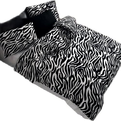 100% Cotton Double Duvet Cover Set Zebra Black Duvet Cover Set With Pillowcase Bedding Set Double Full Queen King or Singel set