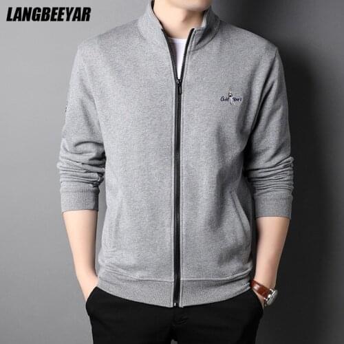 LANGBEEYAR Men's Zip Hoodies
