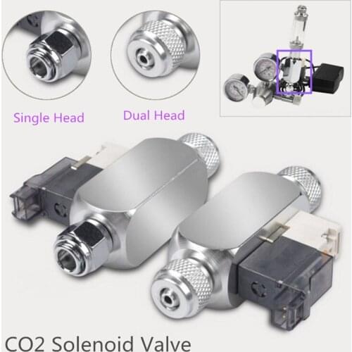 Magnetic CO2 Aquarium Solenoid Single Dual Head Valve Low Temp Regulator Cylinder Pressure Relief CO2 Equipments Supplies Tools