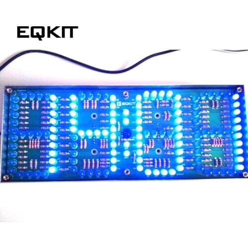 DIY Kit Clock Timer Blue Screen Display Kits Electronic Suite With Patch Remote Control 132pcs 5mm LEDs Display Timer ECL-132