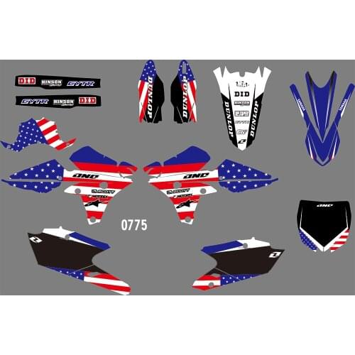 0775 Motorcycle Team Graphic & Backgrounds Decal Stiker Kits for YAMAHA YZ250F YZ450F 2014 2015 2016 2017