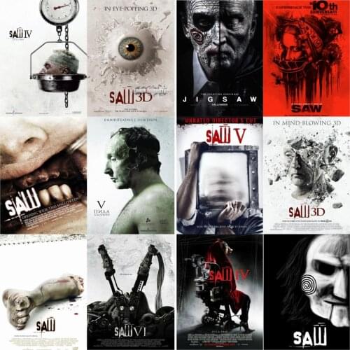 Saw Posters Home Decoration Wall Stickers White Coated Paper Prints Clear Image Livingroom Bedroom free shipping