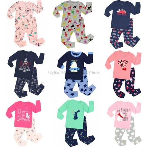 2021 New Baby Girls Pajamas Sets Kids Cotton Sleepwear Children Pajamas Sets Homewear Boys Pyjamas Pijamas Infantil Nightwear
