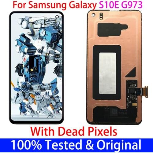 Original With Dead Pixels lcd For SAMSUNG Galaxy S10E G970F/DS G970U G970W SM-G9700 Display Touch Screen Digitizer Assembly Part