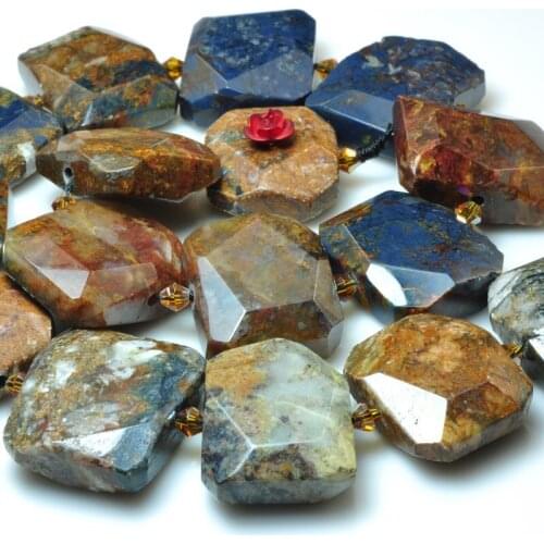 Pietersite/pink jade / Persia agate/gold copper stone /greenjade square faceted for DIY jewelry making