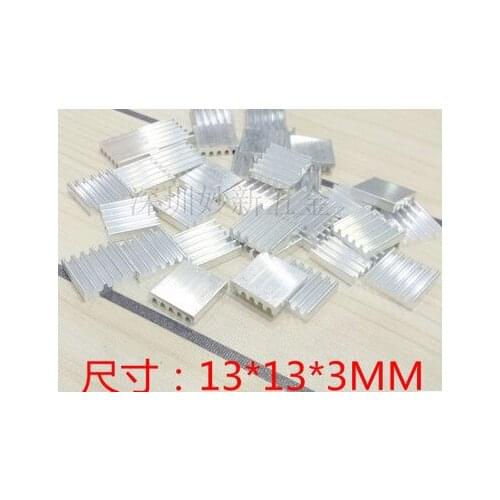Free Ship 20pcs aluminum heat sink 13*13*3mm electronic radiator chip heat conduction block routing effect heat sink