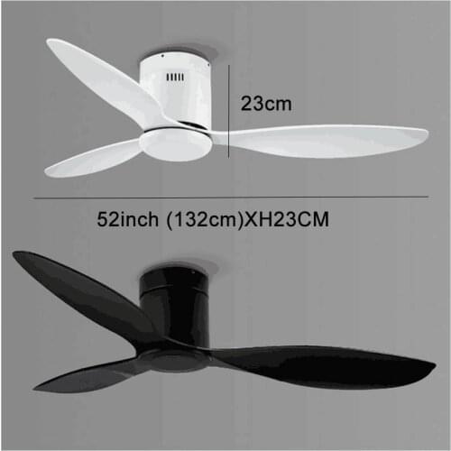 Nordic industrial ceiling fan simple hanging fan no lights 52 inch creative pendant fan for dining room bedroom