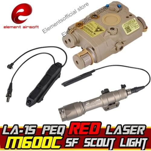 Element Airsoft surefir M600C Wapen light IR RED Laser LA 15 PEQ softa Arma Double Control Switch Gun Tactical Weapon Flashlight
