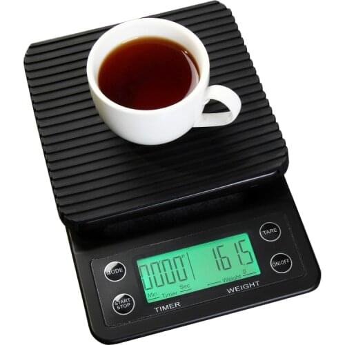 Precision Digital Drip Coffee Scale with Timer Household Kitchen Weighing Scale Portable Electronic Baking Coffee Weight Balance