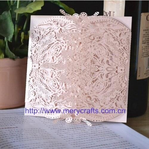 Modern Fashion Pink Unique Wedding Invitation Cards