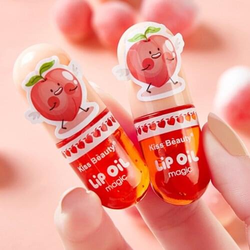 Temperature Color Changing Lip Gloss Moisturizing Hydrating Peach Liquid Lipsticks Mini Cute Makeup Lipgloss Cosmetics