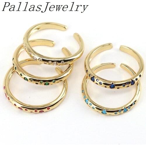 10Pcs 2021 New Enamel Colorful rings Fashion Enamel party ring Mix color Dainty jewelry rings Gift For Her