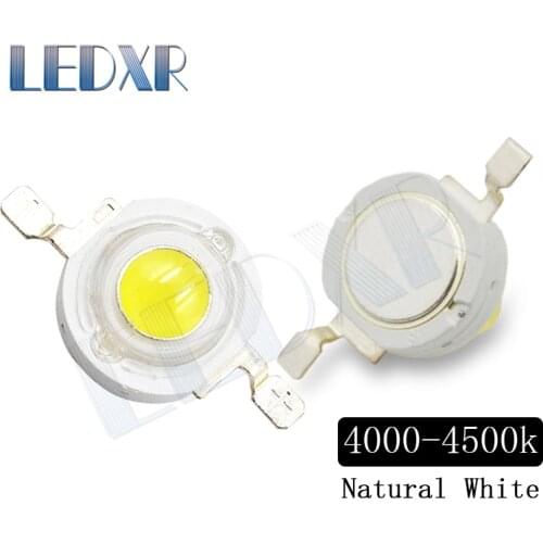 100pcs high power cree LED chip lamp beads high brightness 1w led 3w chip led natural white 4000-5000K can be soldered to PCB