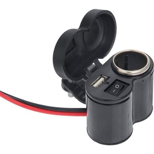 12V 24v Car Motorcycle Bike Waterproof Cigarette Lighter USB Power Charging Socket 1 Pc Car Battery Terminals Car Accessories