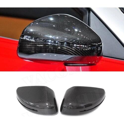 2pcs Carbon Fiber Mirror Cover Rearview Side Mirror Cap for Audi R8 2008-2011 2015 not for R8 GT 2011 Replacement