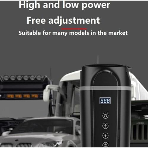 12V/24V 420Ml Stainless Steel Car Heating Cup LCD Display Electric Water Cup Portable Kettle Coffee Tea Milk Heated
