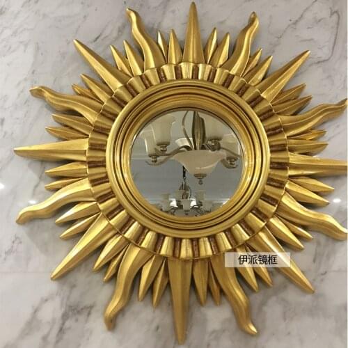 Free shipping Sun God Sitting Room American Style Europe Porch Wall Decoration Mirror Frame Hanging Mirror