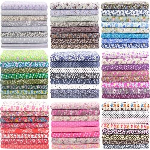Booksew 30*30cm 8 PCS Pack Cotton Fabric Flower Printed Sewing Cloth Quilting Fabrics For DIY Handicrafts Accessories Patchwork