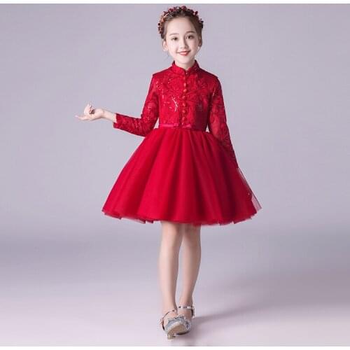 Boutiques Embroidery Flower Girls Dresses With Rhinestone Belt Ruffled Elegant Children Prom Gown Plus Size