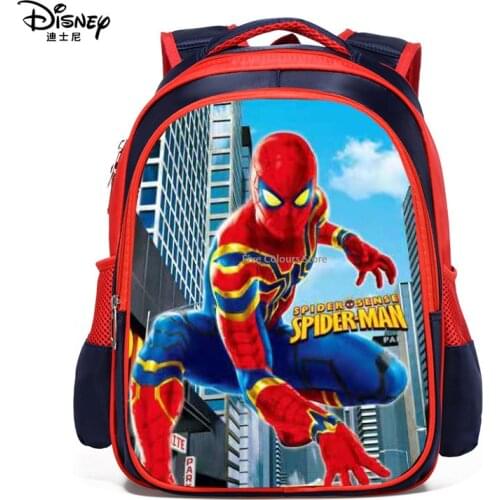 Disney Iron Man Boys Kids Backpack Cartoon Elementary School First to Sixth Grade School Bag Captain America Childrens Backpack